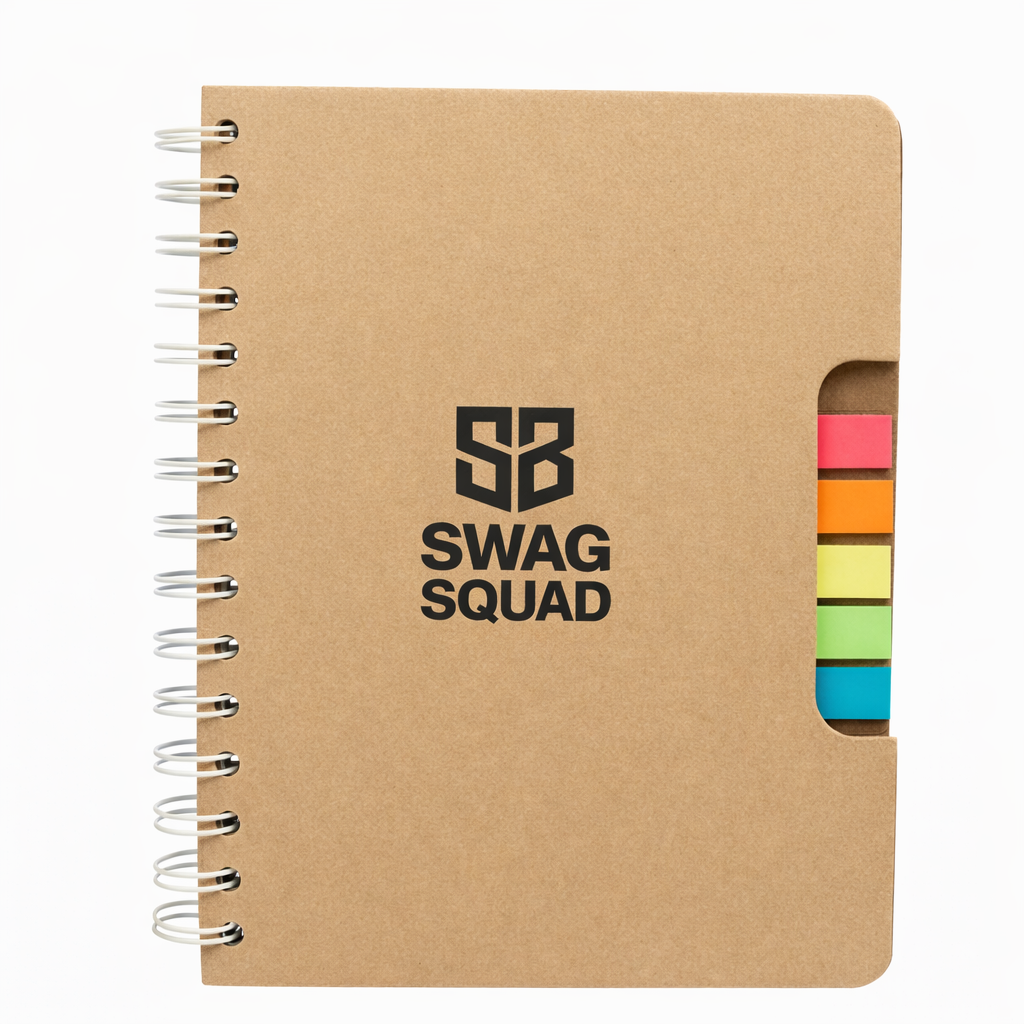 Spiral Notebook with Sticky Tabs – Smart, Organized & Brand-Ready